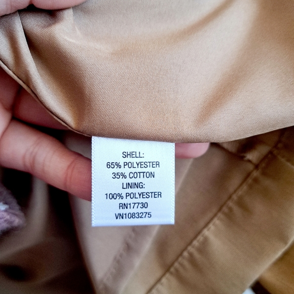 Women's Merona Water Resistant Tan Button Down Coat - Picture 9 of 15